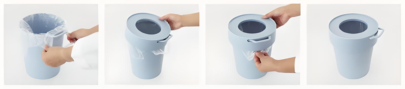 cestino per rifiuti impilabile con coperchio